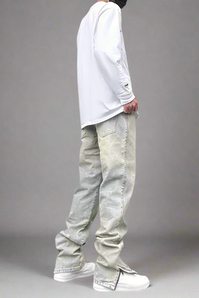 Aria Zip Denim Hose