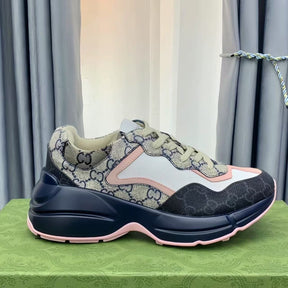 GG-Trainer: Stilvolle, Bequeme Freizeitschuhe für Jeden Tag in Blau-Beige und Pink